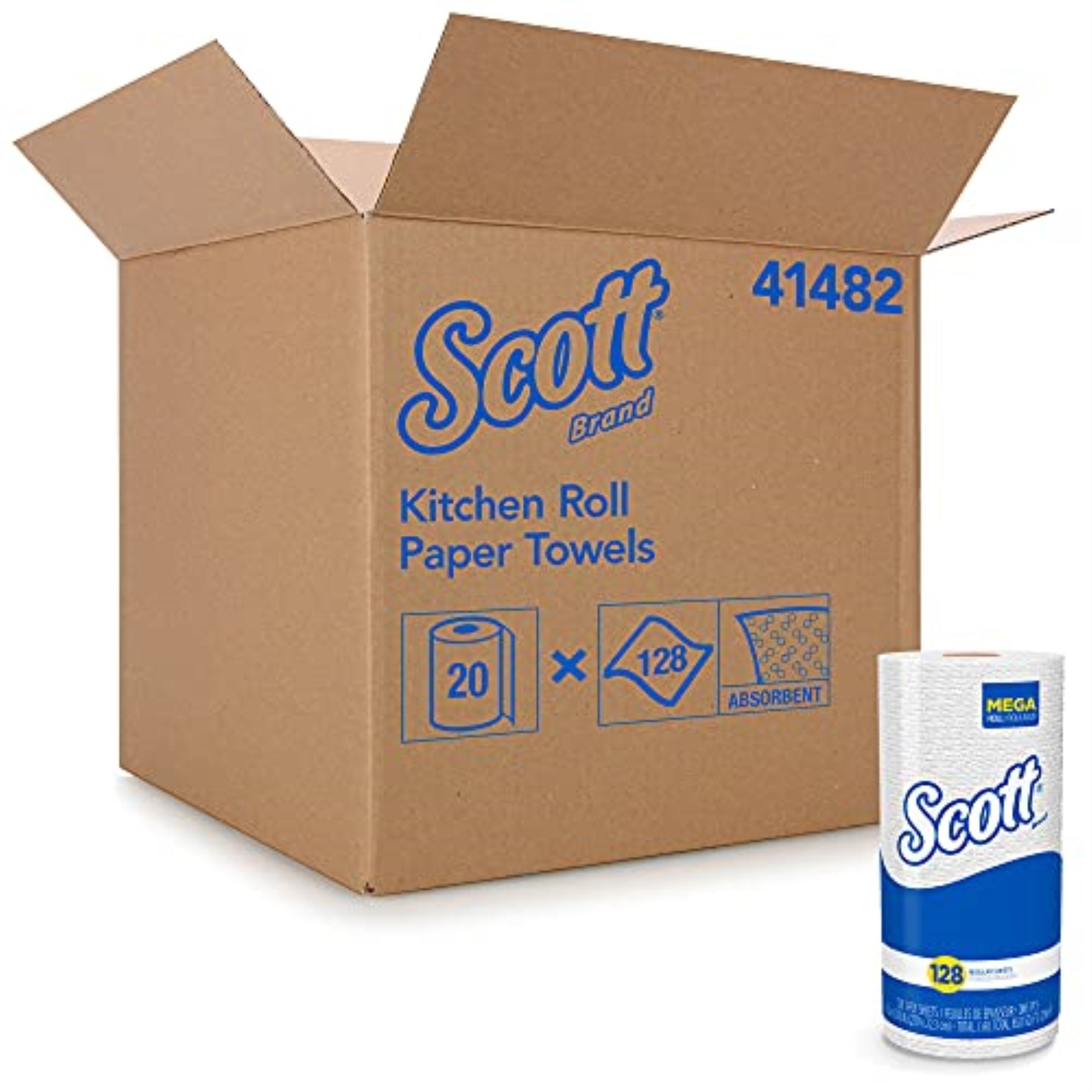 6114664 SCOTT PAPER TOWELS WHT Scott Paper Towels 128 sheet 1 ply (Pack of 20)
