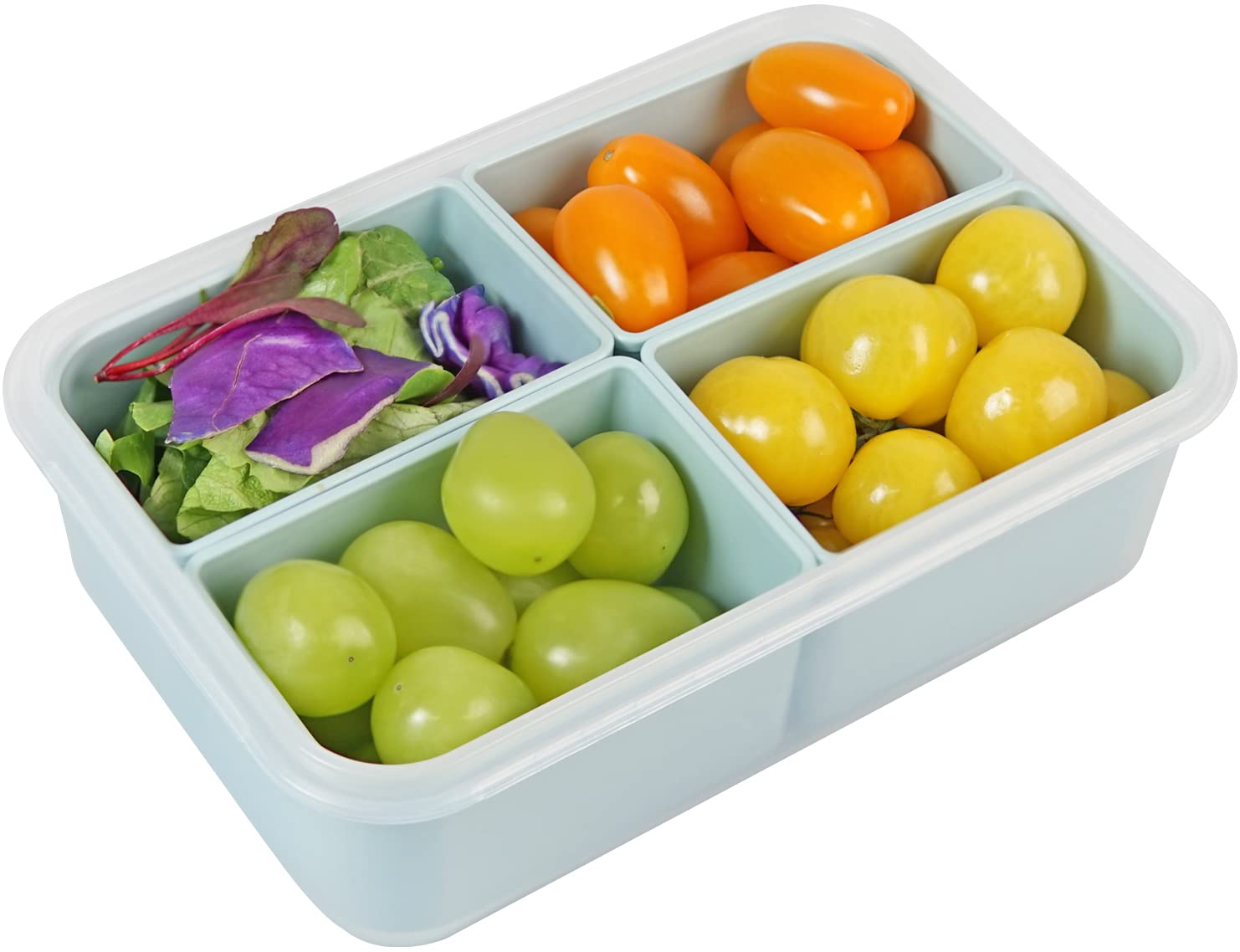Carrotez Food Storage Container With 4 Removable Compartments, Food Prep Container With Airtight Lids, Portion Control Container