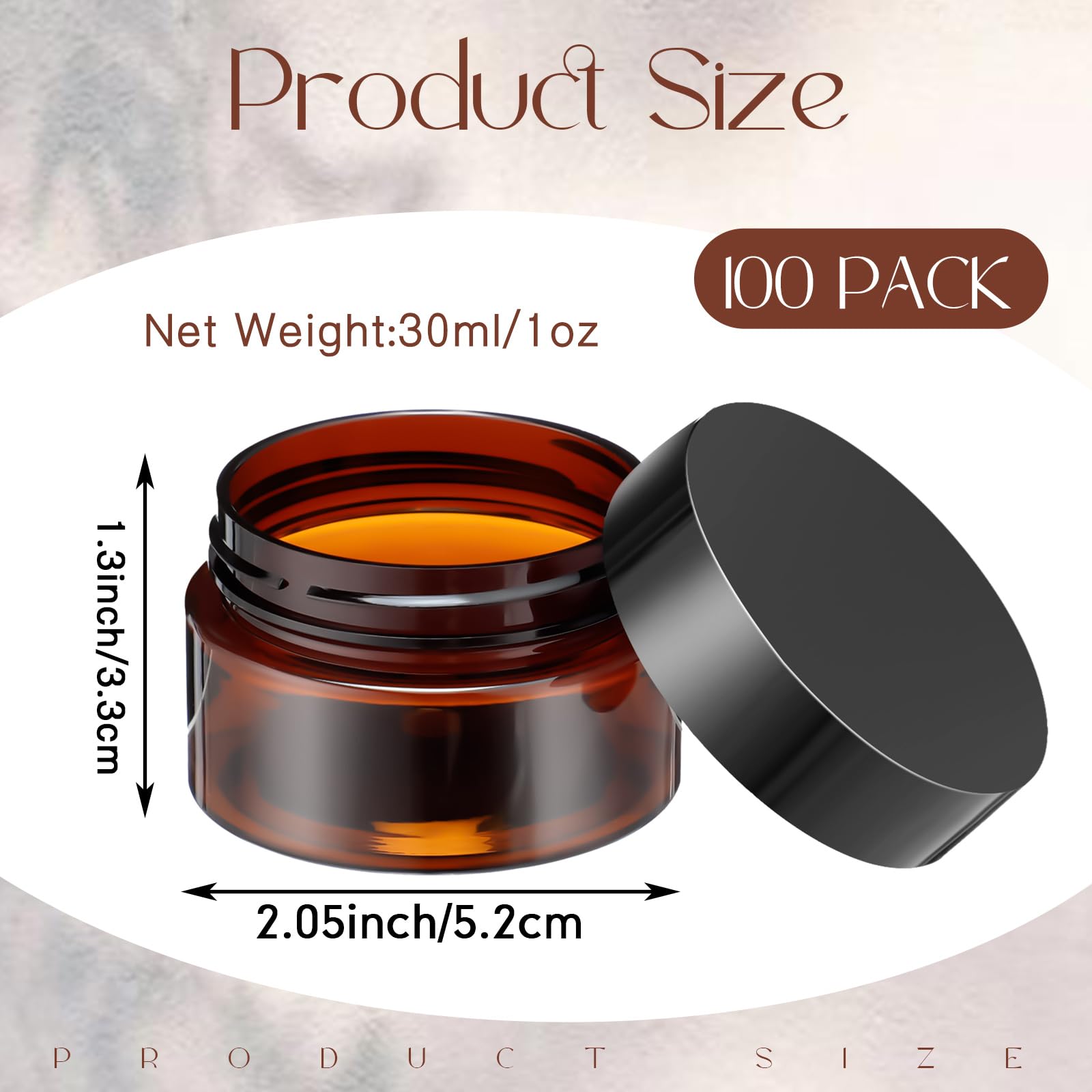 Satinior 100 Pcs Plastic Jars With Lids Small Containers With Lids Wide Mouth Small Plastic Containers For Lotion Cream Rhinesto