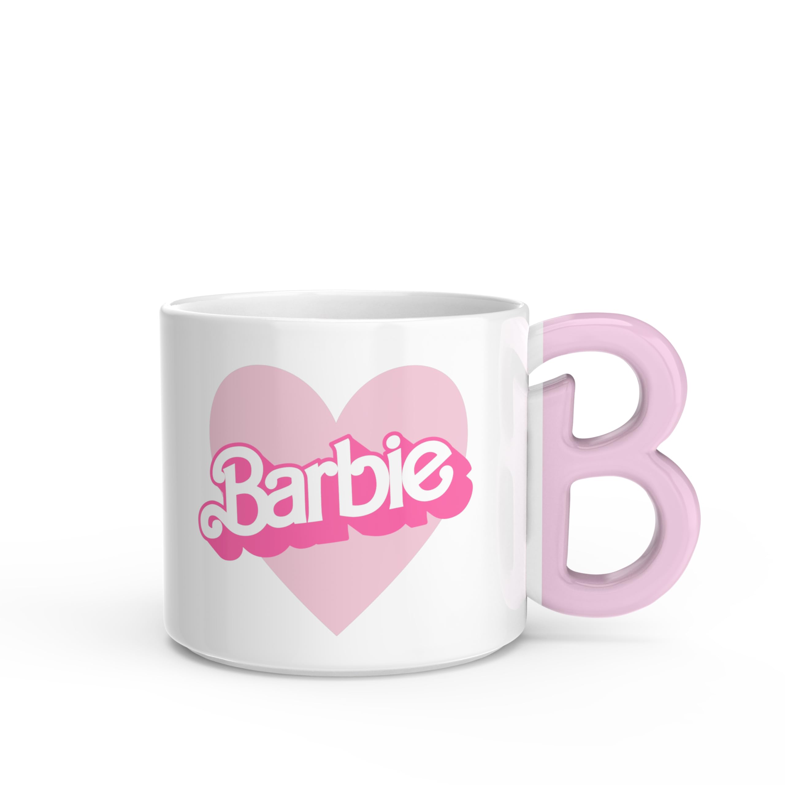 Zak Designs Barbie Ceramic Coffee Mug For Hot Drinks, Collectible Keepsake With Sculpted Handle (15 Oz, Barbie)