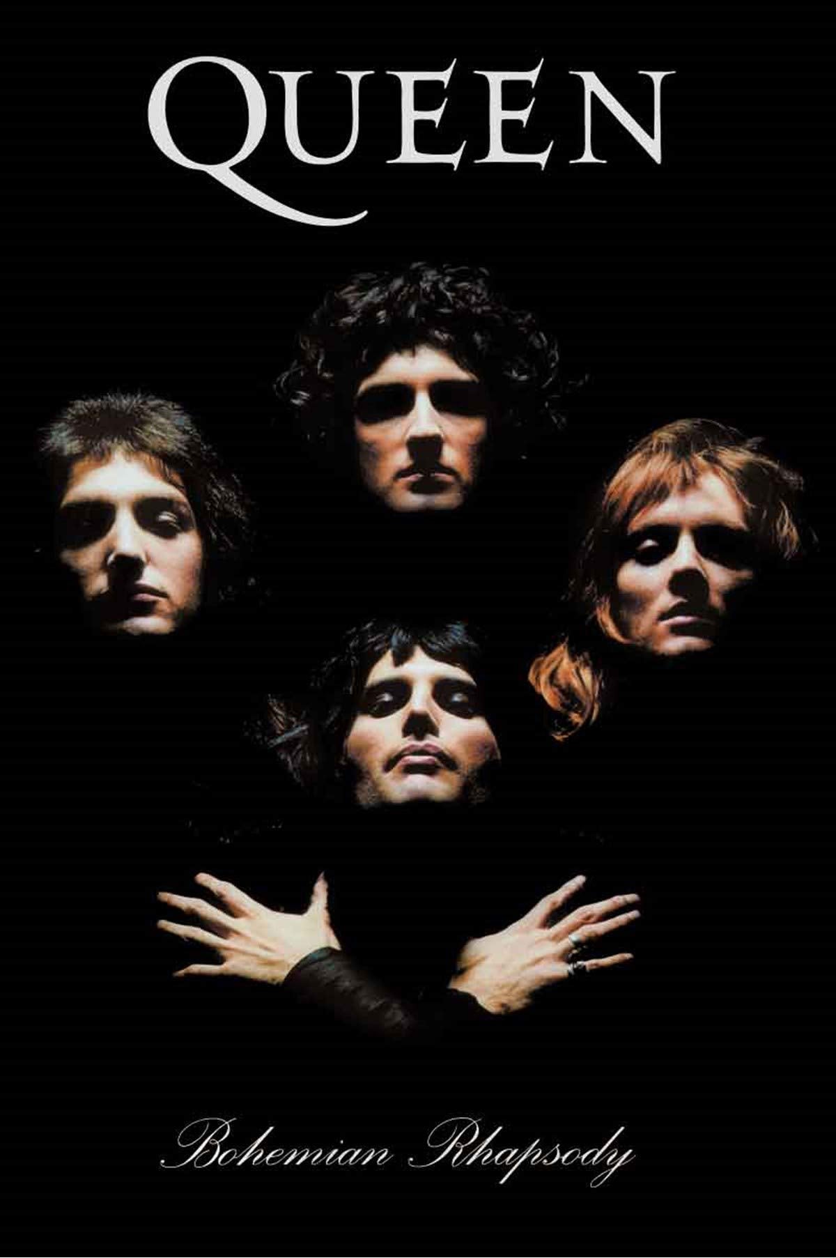 Buy Art For Less Officially Licensed Queen Bohemian Rhapsody 1975 Group Portrait Art Poster - 36 X 24 Inch - Decorative Print -