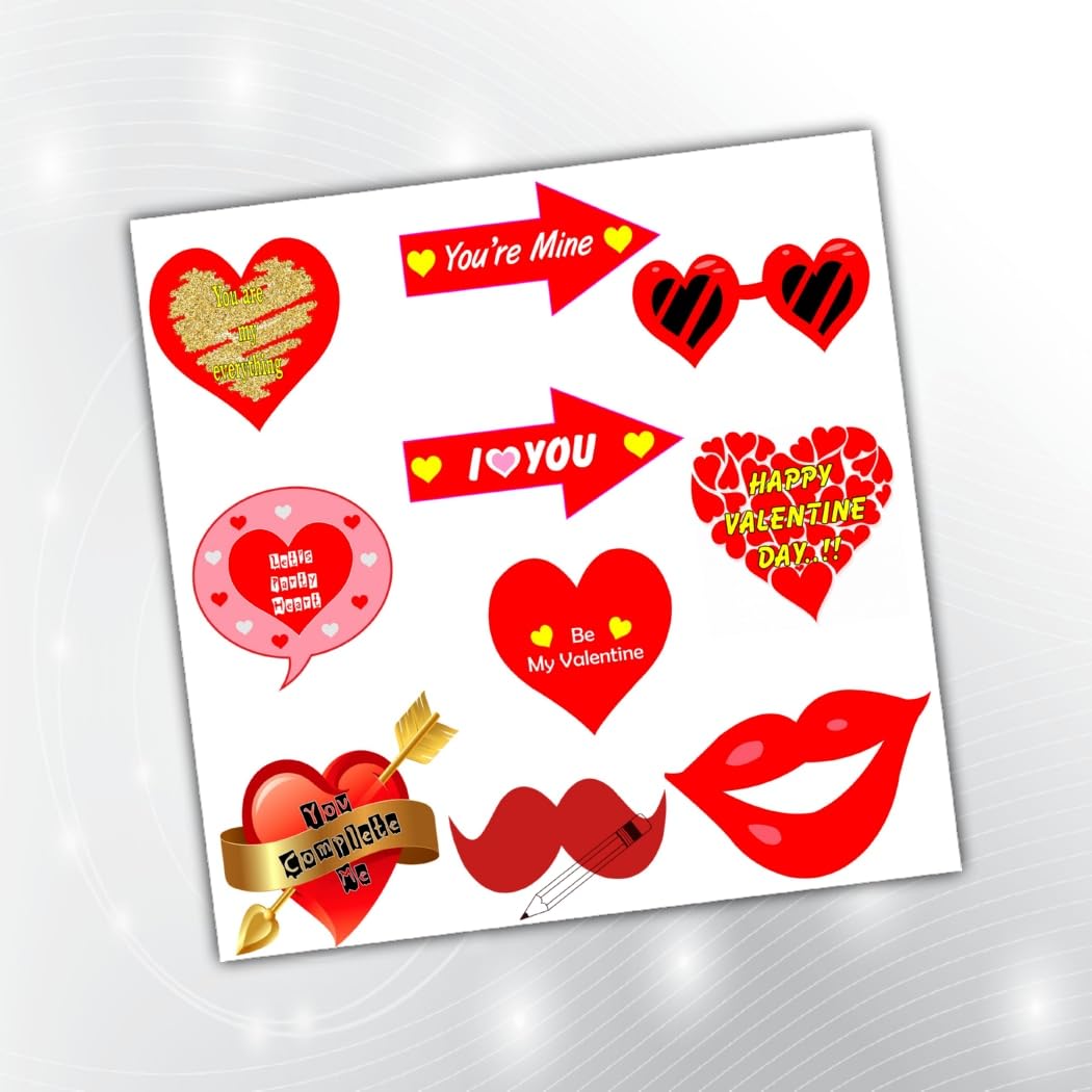 PartyStuff Props  Valentine Party Props (10 Piece)