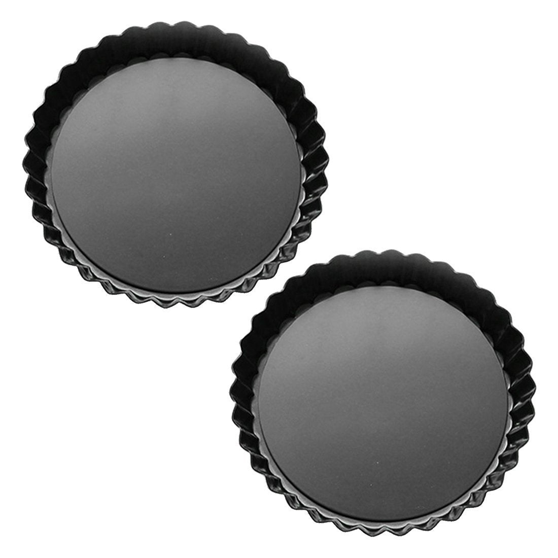 Tosnail 2 Pack 9 Inch Non-Stick Quiche Pan Tart Pan With Removable Loose Bottom