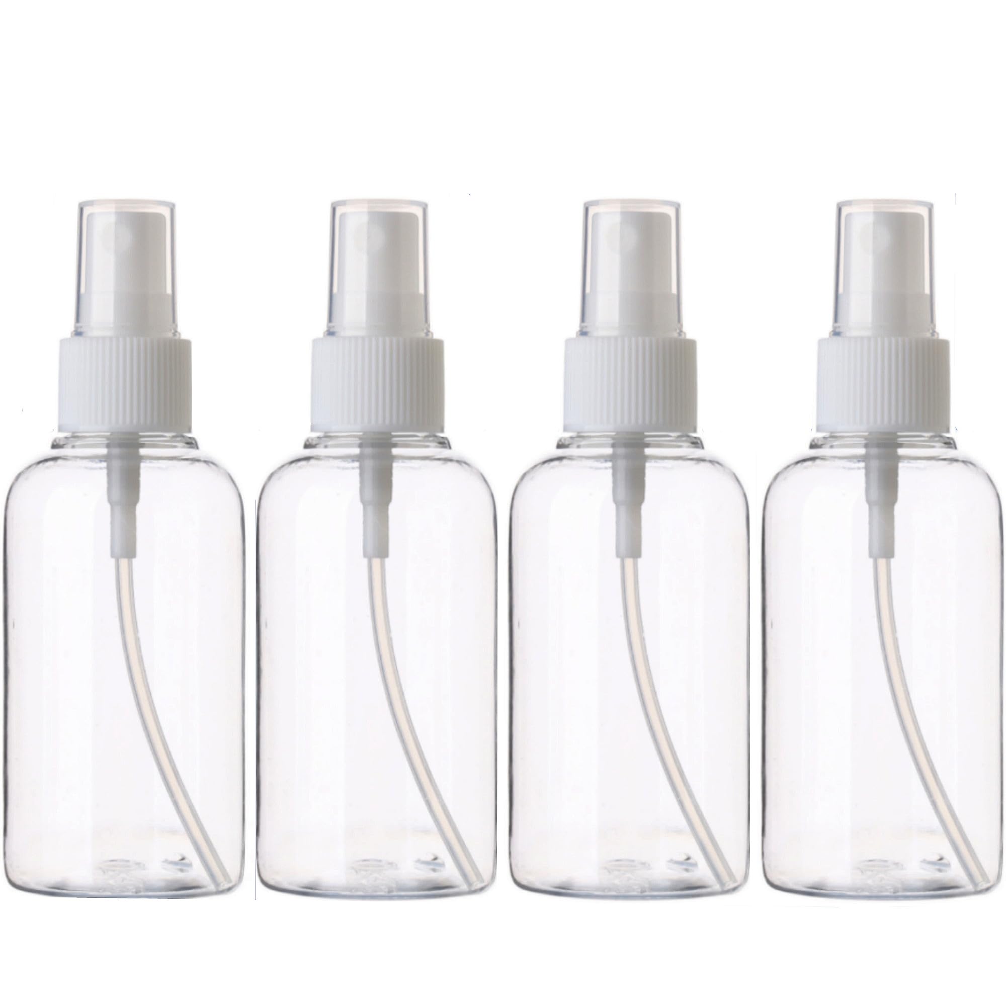 SINIDE Plastic Spray Bottles 75 ML - 8 Pack 2.5 oz Fine Mist Clear Travel Bottle Set, Empty Reusable Portable Refillable Makeup