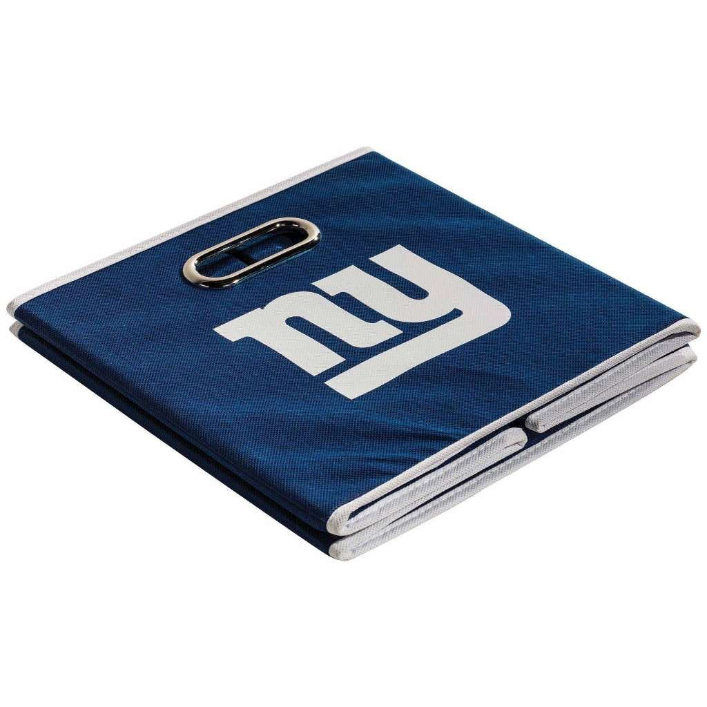 Franklin Sports Nfl New York Giants Collapsible Storage Bin Nfl Folding Cube Storage Container Fits Bin Organizers Fabric Nfl Te