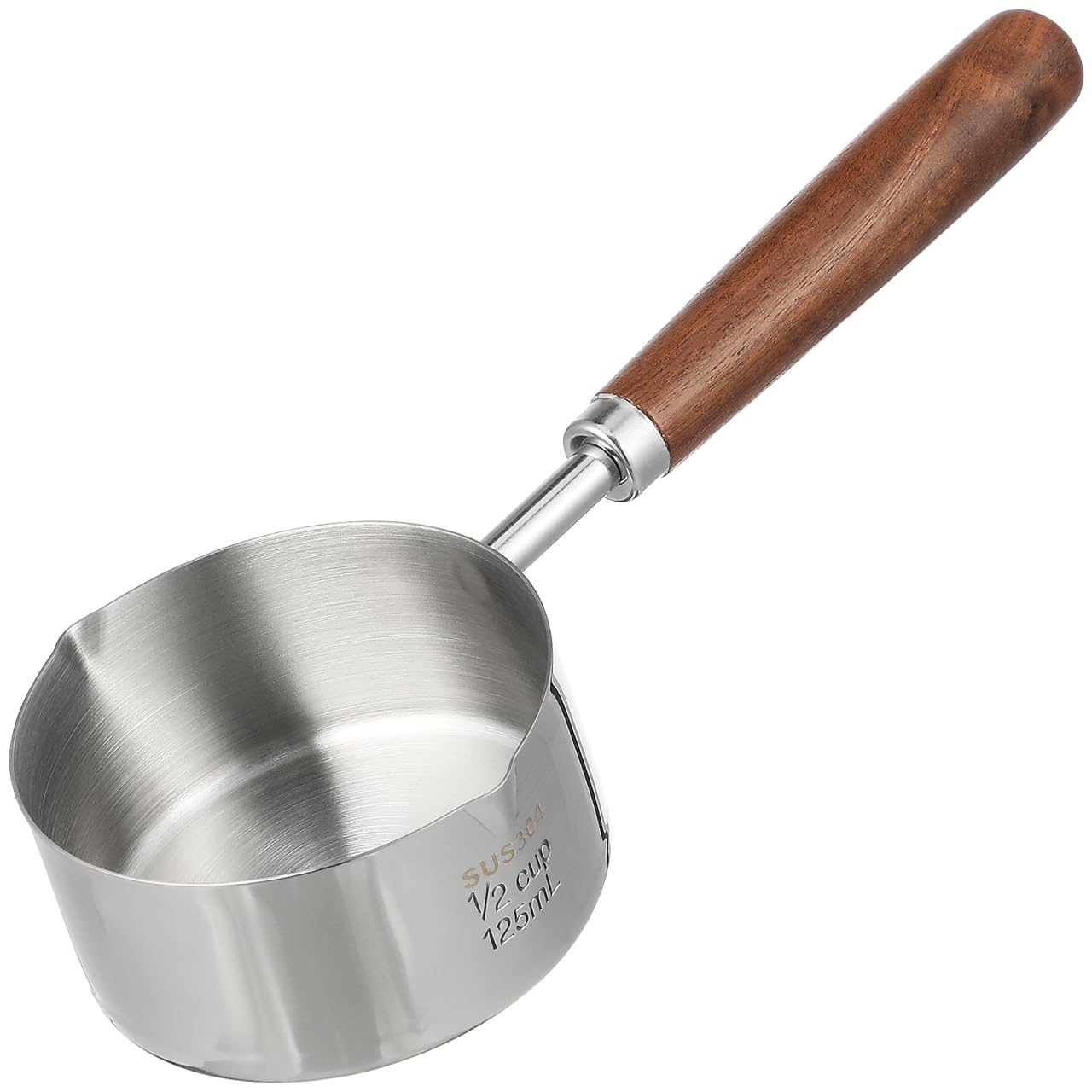 Alipis Stainless Steel Sauce Pan with Long Handle, 125ml Small Saucepan for Home Use, Ideal for Cooking Sauces and Heating Oil, 