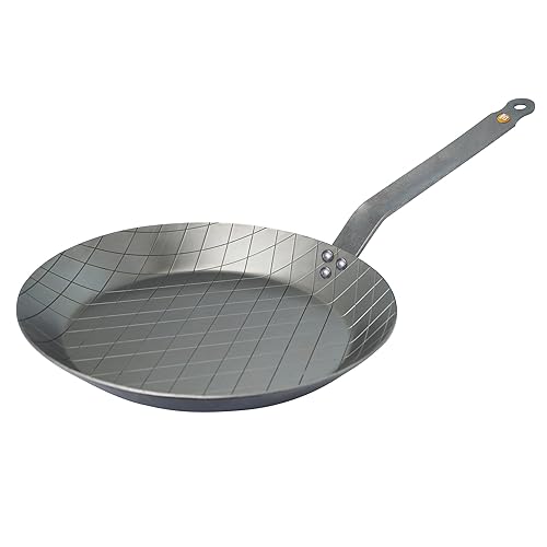 De Buyer - Mineral B Carbon Steel Steak Pan - Naturally Nonstick - Oven-Safe - Induction-Ready - 95
