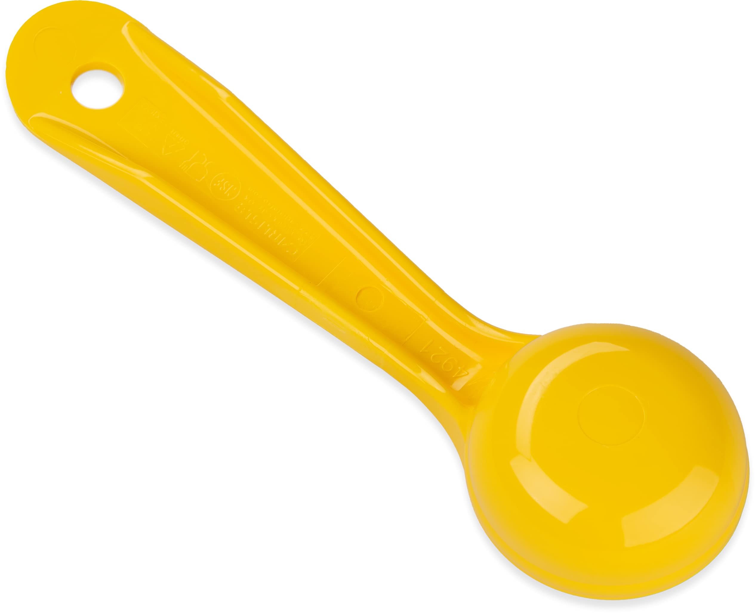 Carlisle Foodservice Products Measure Miser Solid Measuring Spoon With Short Handle, 1 Ounce, Yellow (Pack Of 12)