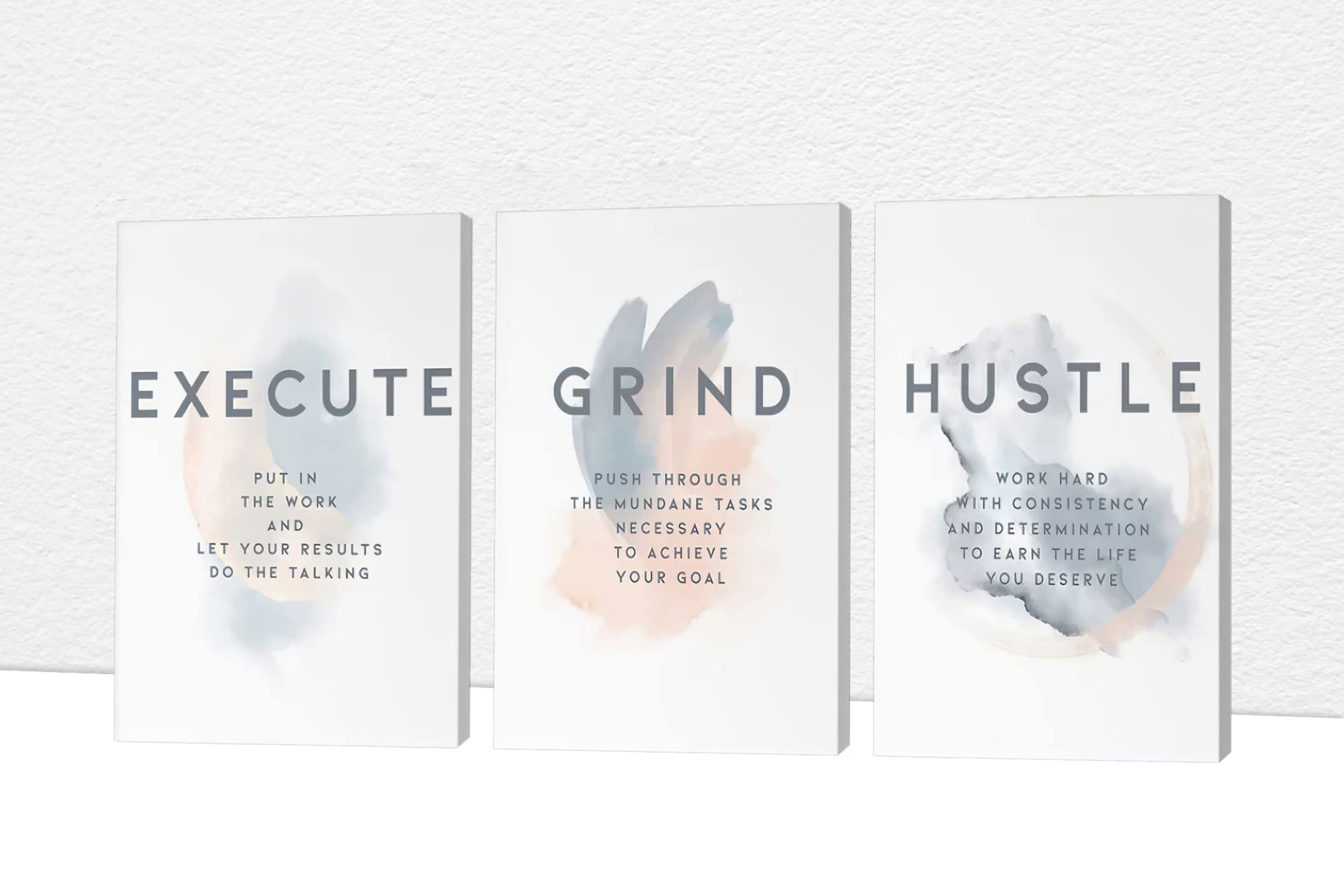 Office Wall Art - 3 Panel Motivational Wall Art, Inspirational Quotes Canvas Art for Home Office Wall Decor, Positive Quotes Wal