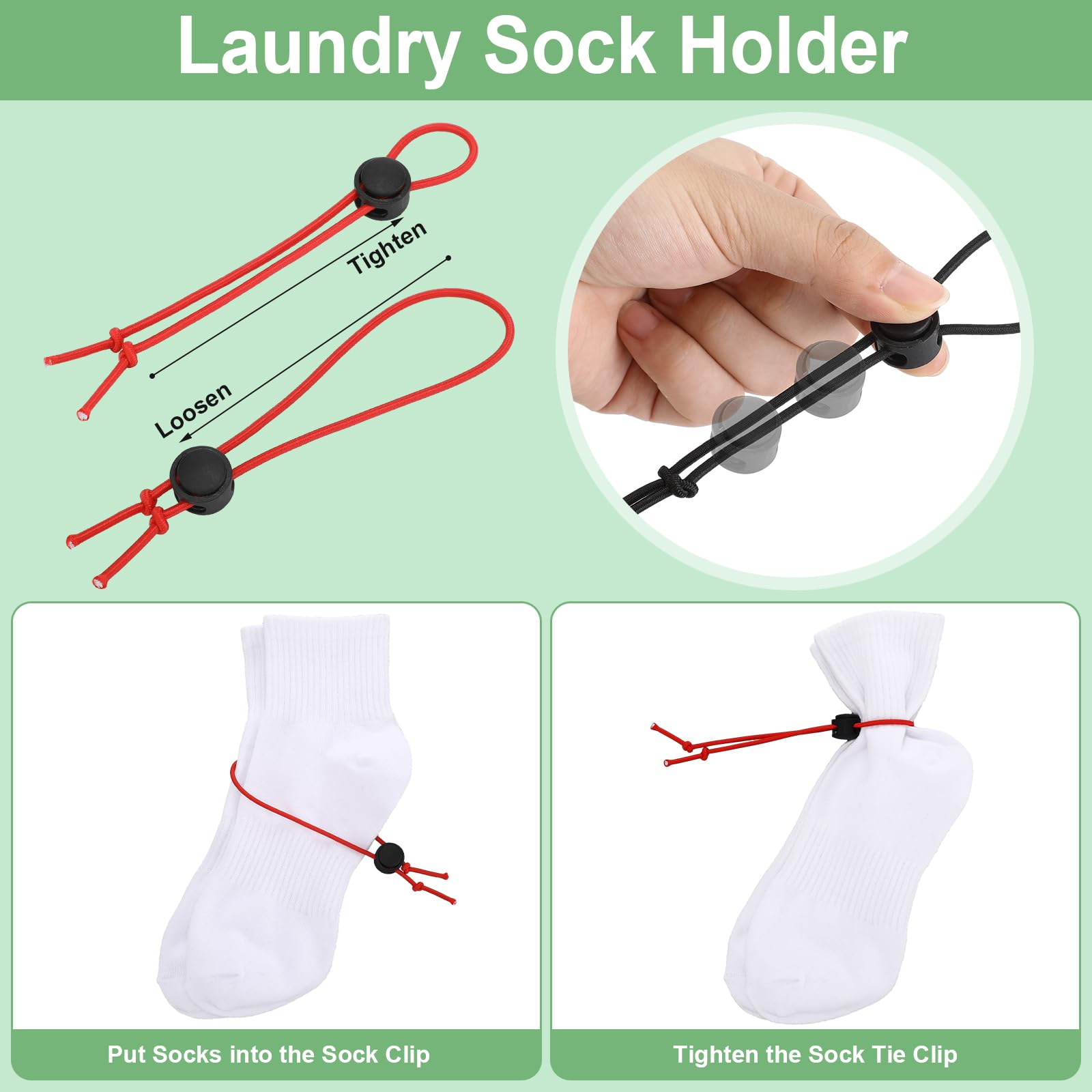 Wowangce 50 Pcs Sock Clips For Laundry Locks Your Socks Laundry Sock Holder Sock Tie Clips Sock Organizer For Washing Machine An