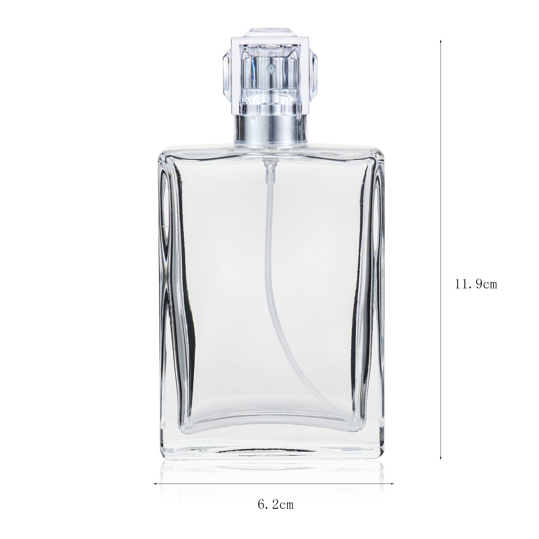Jjkmall 100Ml 3.4Oz Glass Spray Bottles For Essential Oils, Perfumes, Empty Clear Mist Spray Bottle With - (1Pack) 1Pc Funnel Fi