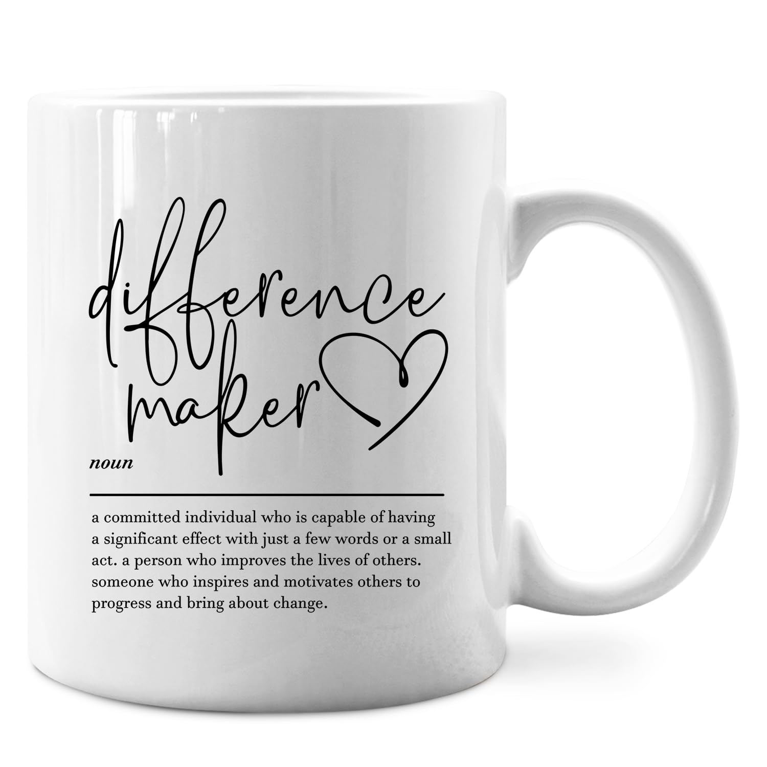 IWXYI Difference Maker Definition Mug,Difference Maker Coffee Cup 11 Ounce,Thank You Appreciation Gift For Teacher Boss Leader C