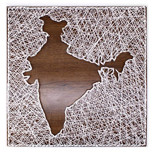 VAH India Filled String State Decorative Wall Hanging Thread Art For Wedding Gift, Anniversary Gift, Birthday Gift (30 CM X 30 C