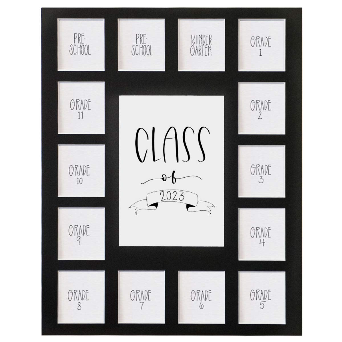 RRD Class of 2023 Photo Mat (11    x 14   ) - Photo Collage Picture Frames Mat for School Pictures - School Picture Frame Pre-K 