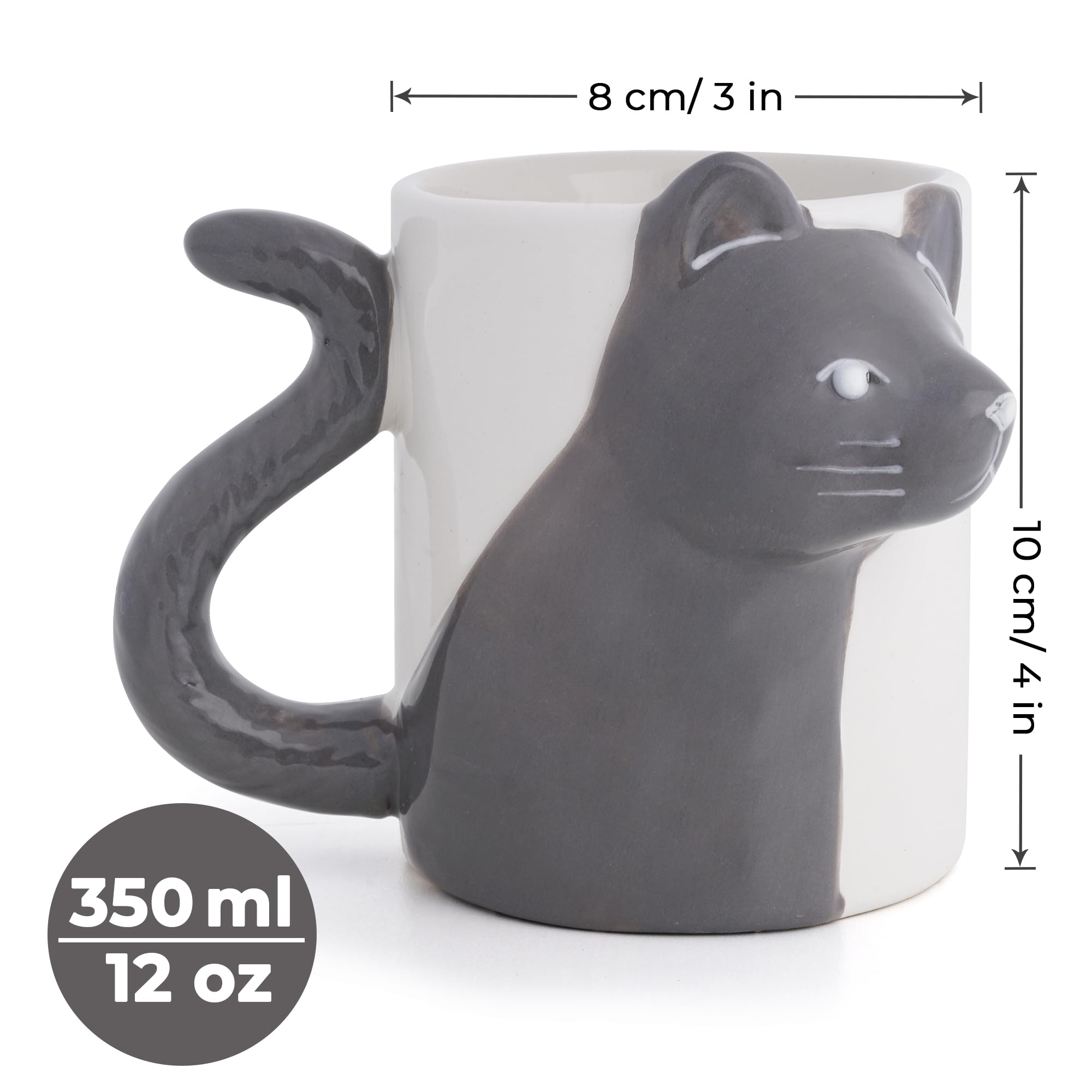 MIAMIO - Kissing cat Mugs Setcoffee cups  cat Lover gifts for MenWomen