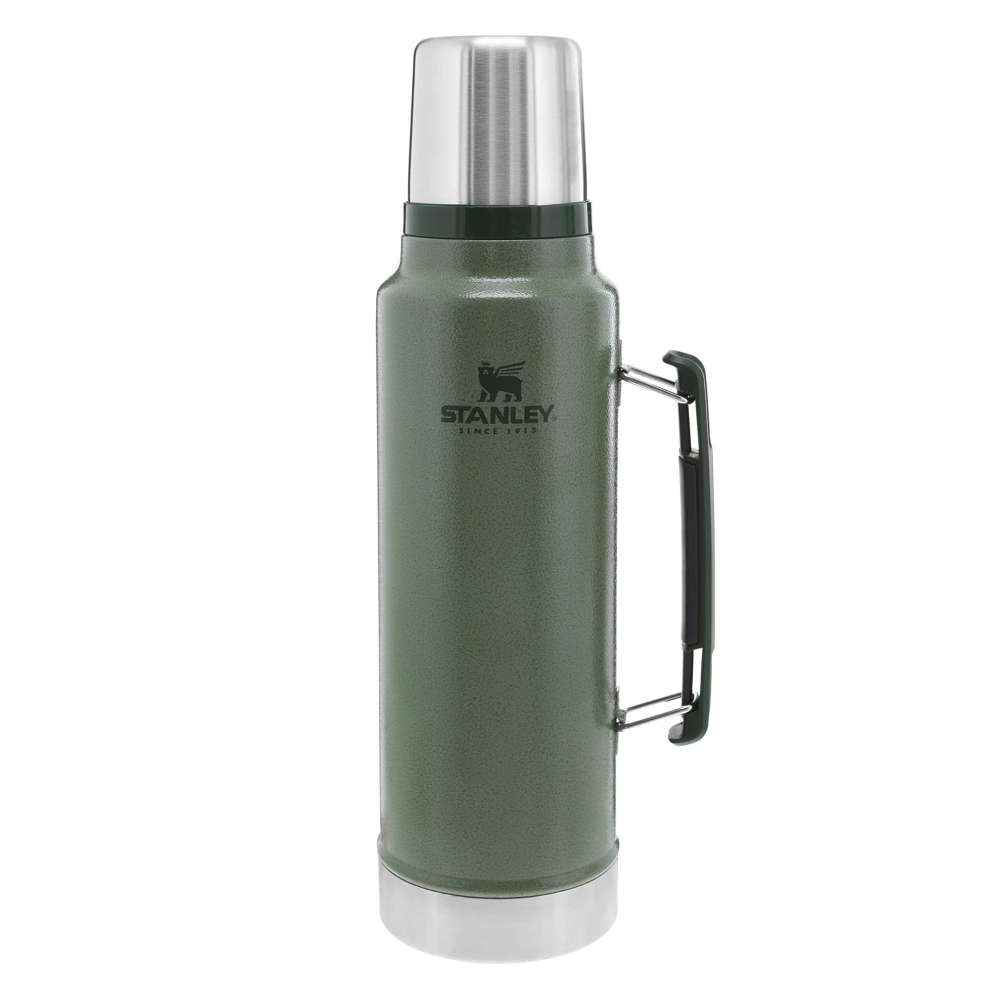 Stanley Classic Vacuum Insulated Wide Mouth Bottle - Hammertone Green - Bpa-Free 18/8 Stainless Steel Thermos For Cold & Hot Bev