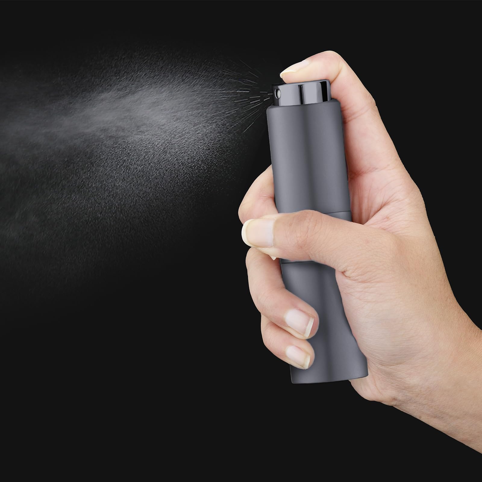 Owlyee 20Ml Perfume Atomizer, 1Pcs Travel Cologne Spray Bottle, Mini Empty Sprayer Dispenser (Grey)