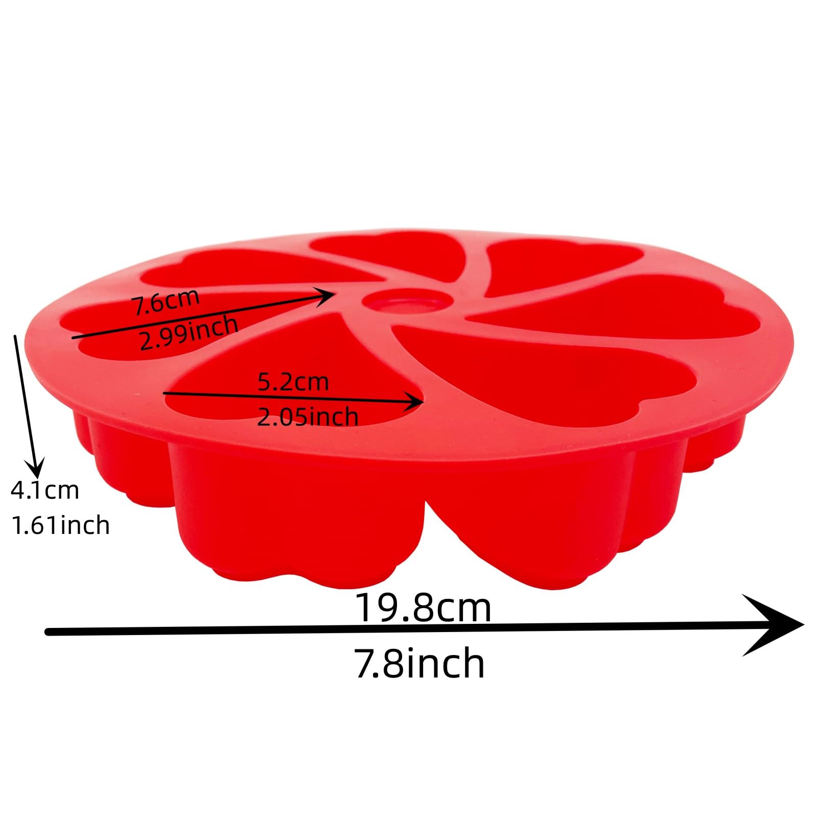 2 Pieces Scone Cake Baking Pan Flower Heart Chocolate Silicone Mold Candy Moulds Dessert Cheesecake Truffle Caramels Jelly Brown