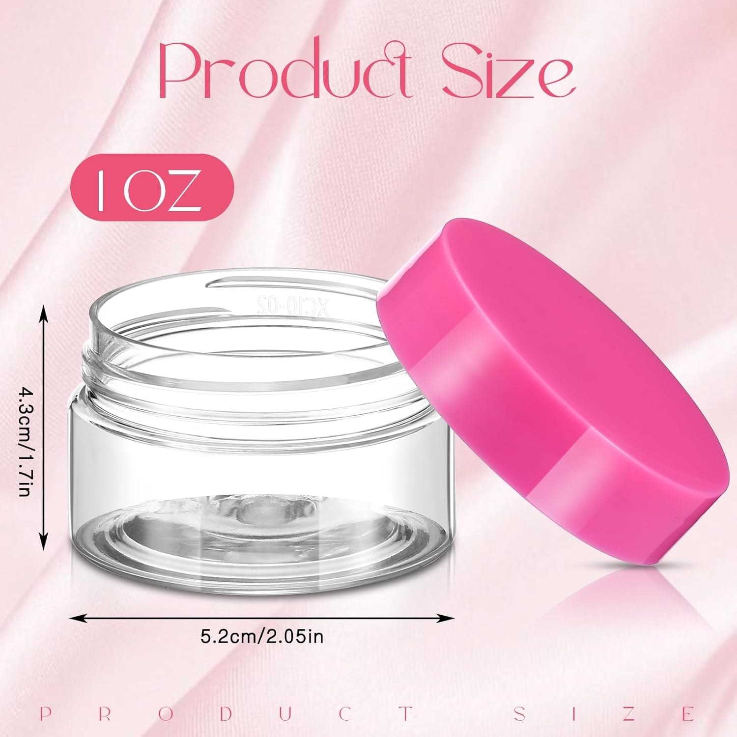 Satinior 12 Pack 1 Oz Plastic Container Jars With Lids Round Clear Travel Cosmetic Container Slime Jars For Toiletries, Lotion,