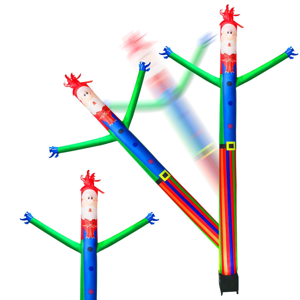 8ft Inflatable Air Waving Tube Dancer with Blower Set, Blow Up Inflate Santa Clause for Christmas Decorations (Santa Claus with 
