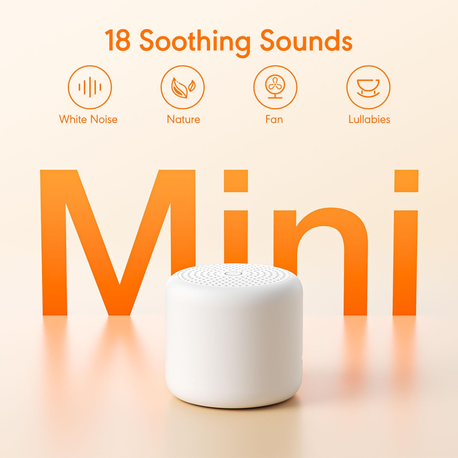SMILEBOP White Noise Sound Machine, Portable White Noise Machine for Sleeping with 18 Soothing Sounds, Timer & Memory Function,