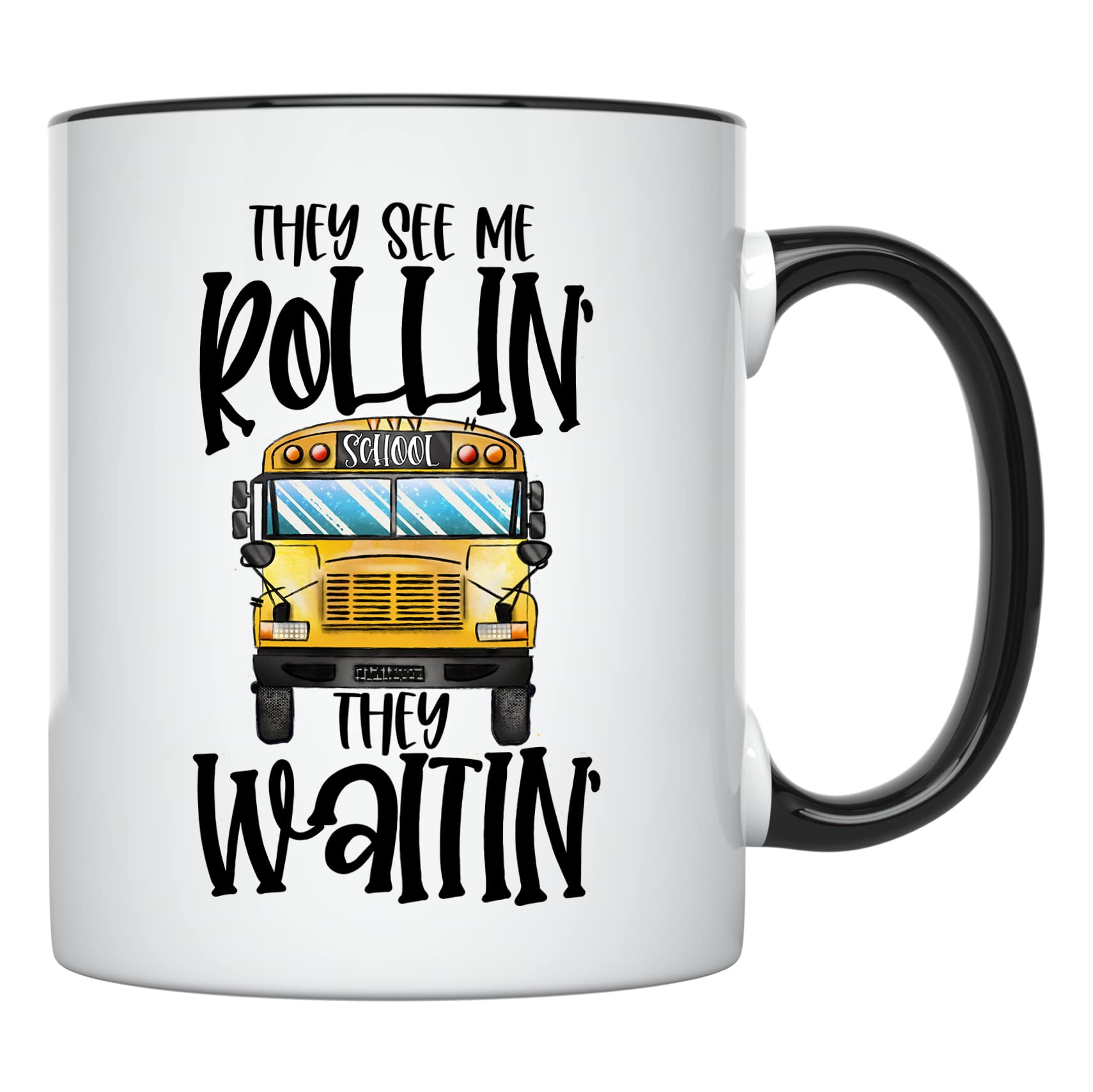 Younique Designs Bus Driver Appreciation Mug, 11 Ounces, School Bus Driver Cup For Women And Men, Bus Driver Mug, Thank You Coff