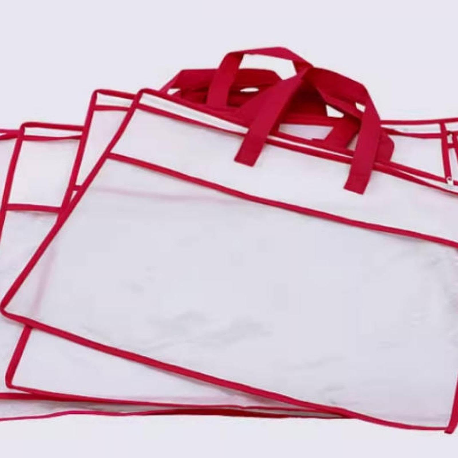 Enakshi Blanket Storage Bag With Zipper Clothes Organizer For Bed Sheet Toys Clothes Red Edge|Home & Garden | Household Supplies