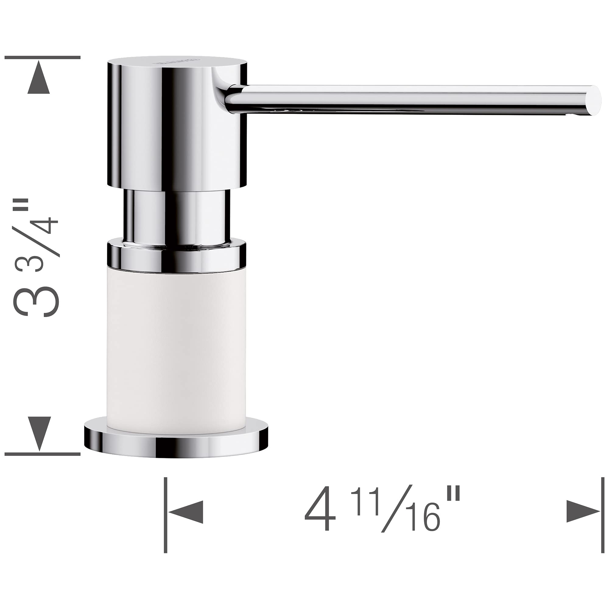 Blanco, White 402307 Lato Kitchen Soap Dispenser, 10 Oz