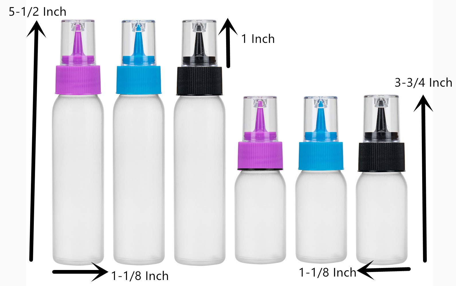 Yesland 30 Pack Writer Bottle - 15 Each (1 & 2 Oz) - Soft & Easy Squeeze Applicator Bottles For Cookie Cutters, Cake Decorating,