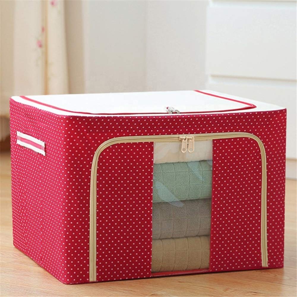 Lariox Foldable Fabric Clothes Storage Bags With Zipper, Under The Bed Container Closet Organizer For Clothing, Blanket, Quilt, 