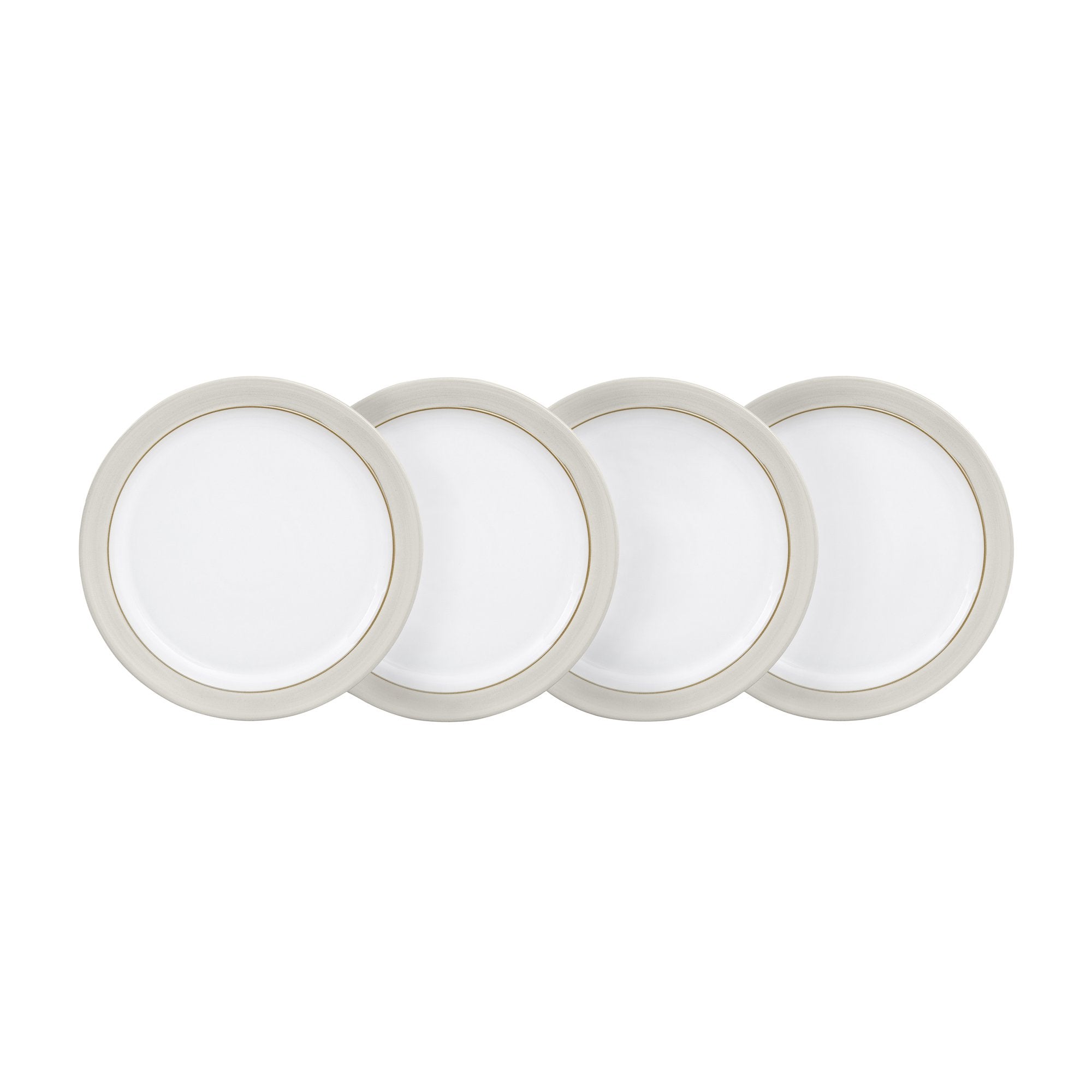 Denby Natural Canvas Plate Set, Cream, Medium, Set Of 4