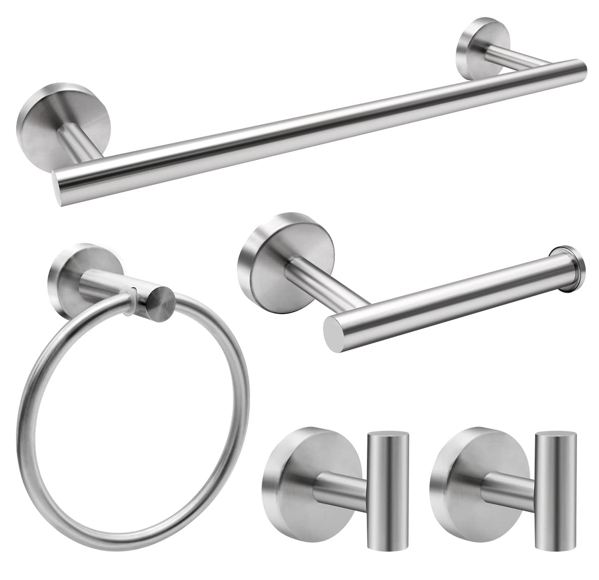 5/10/20Pcs Bathroom Hardware Set, Matte Black/Brushed Nickel/Brushed Gold Bath Hardware Set, Including 16'' Hand Towel Bars, Toi