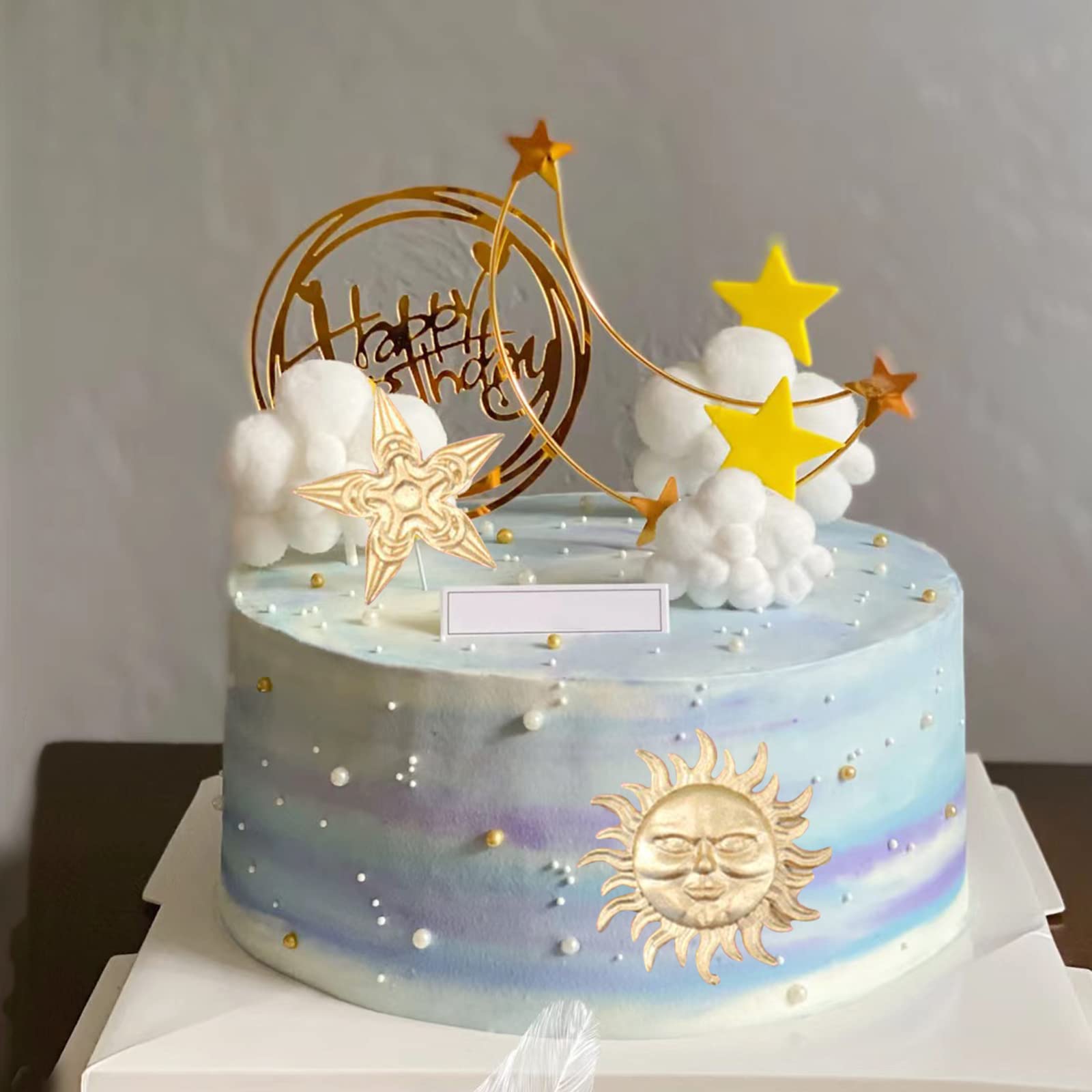 Greek Sun God Fondant Molds 4Pcs, Moon Star Cake Decorating Silicone Molds, Chocolate Candy Clay Molds For Cupcake Toppers, Resi
