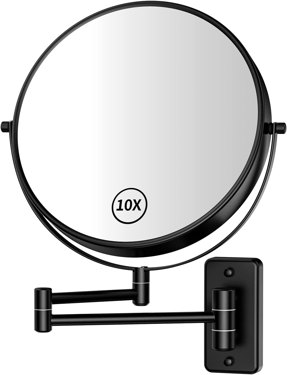 Aumvum 8    Makeup Mirror Wall Mounted, 1X/10X Double-Sided Wall Mount Magnifying Bathroom Mirror With Extendable Arm, 360 Swive