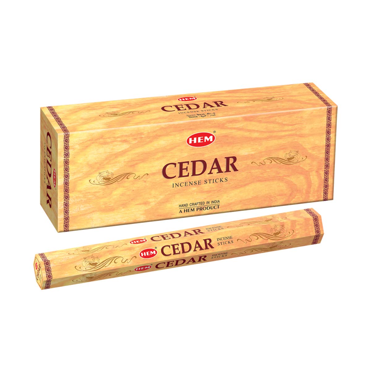 HEM Cedar Incense Sticks Pack Of 120 Count | 100% Natural, Pure House & Flower Powder | Fresh & Long Lasting Fragrance | Aromath