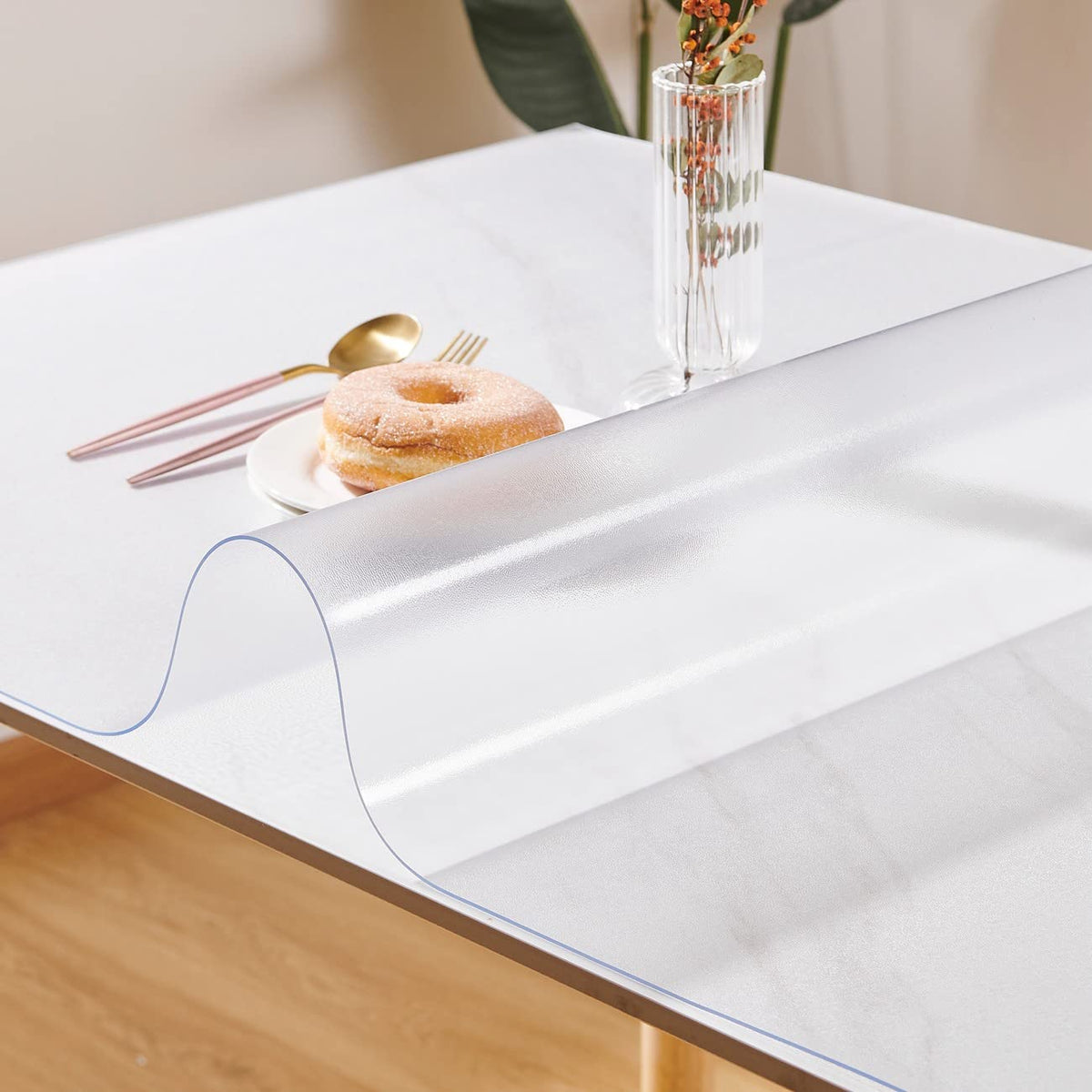 Leffora 14 X 28 Inch Frosted Desk Pad, 1.5Mm Thick Plastic Table Protector, Small Desk Protector, Table Cover Protector, Vinyl F