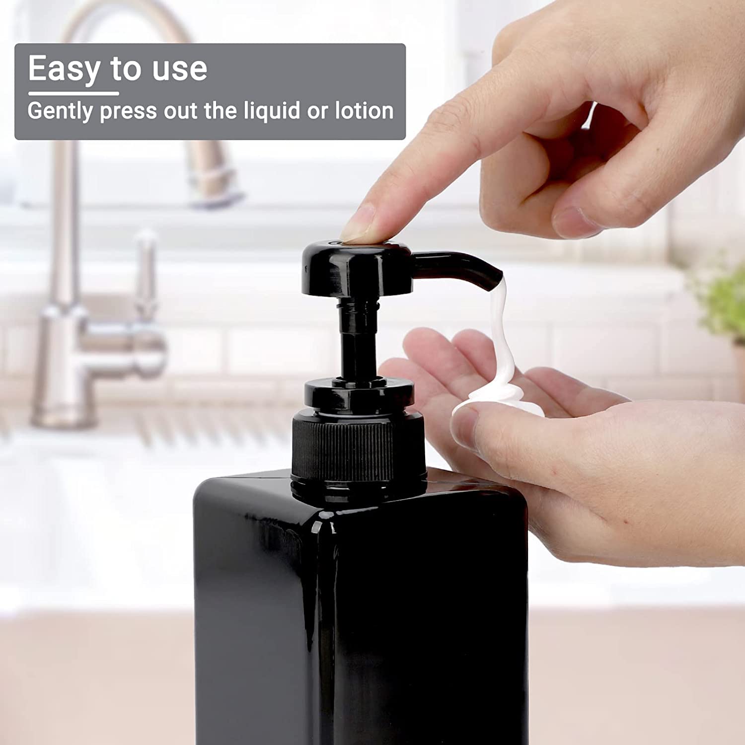 Amorettise 12 Pack Shampoo And Conditioner Dispenser Bottles, 8 Pack 22 Oz And 4 Pack 8 Oz Refillable Square Plastic Pump Bottle