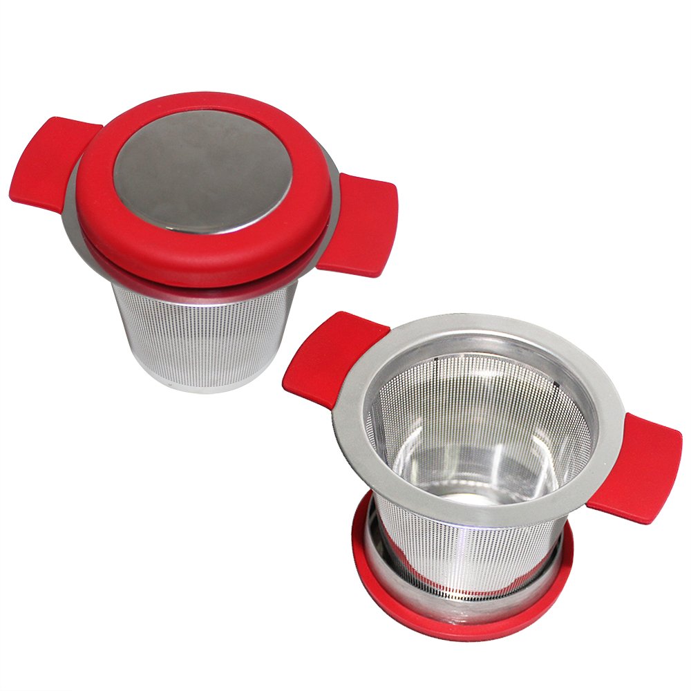 18/8 Stainless Steel Tea Infuser With Large Capacity & Perfect Size Double Handles, Sourceton Loose Leaf Tea Mesh Strainer For H