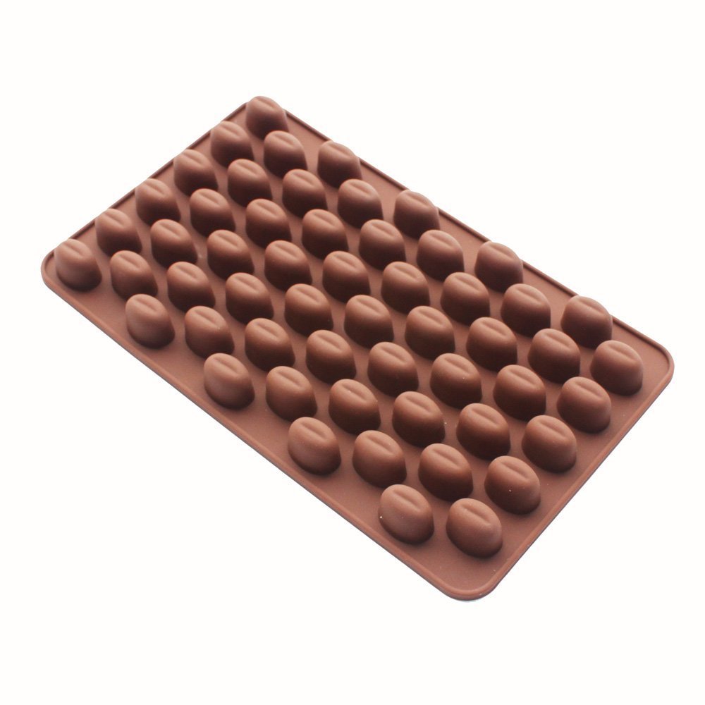 Yueton 55 Cavity Silicone Coffee Beans Mold Chocolate Candy Ice Cube Tray Cake Decoration Bakeware Mould Maker