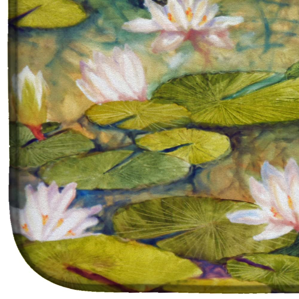 Waterlillies by Ferris Hotard Dish Drying Mat