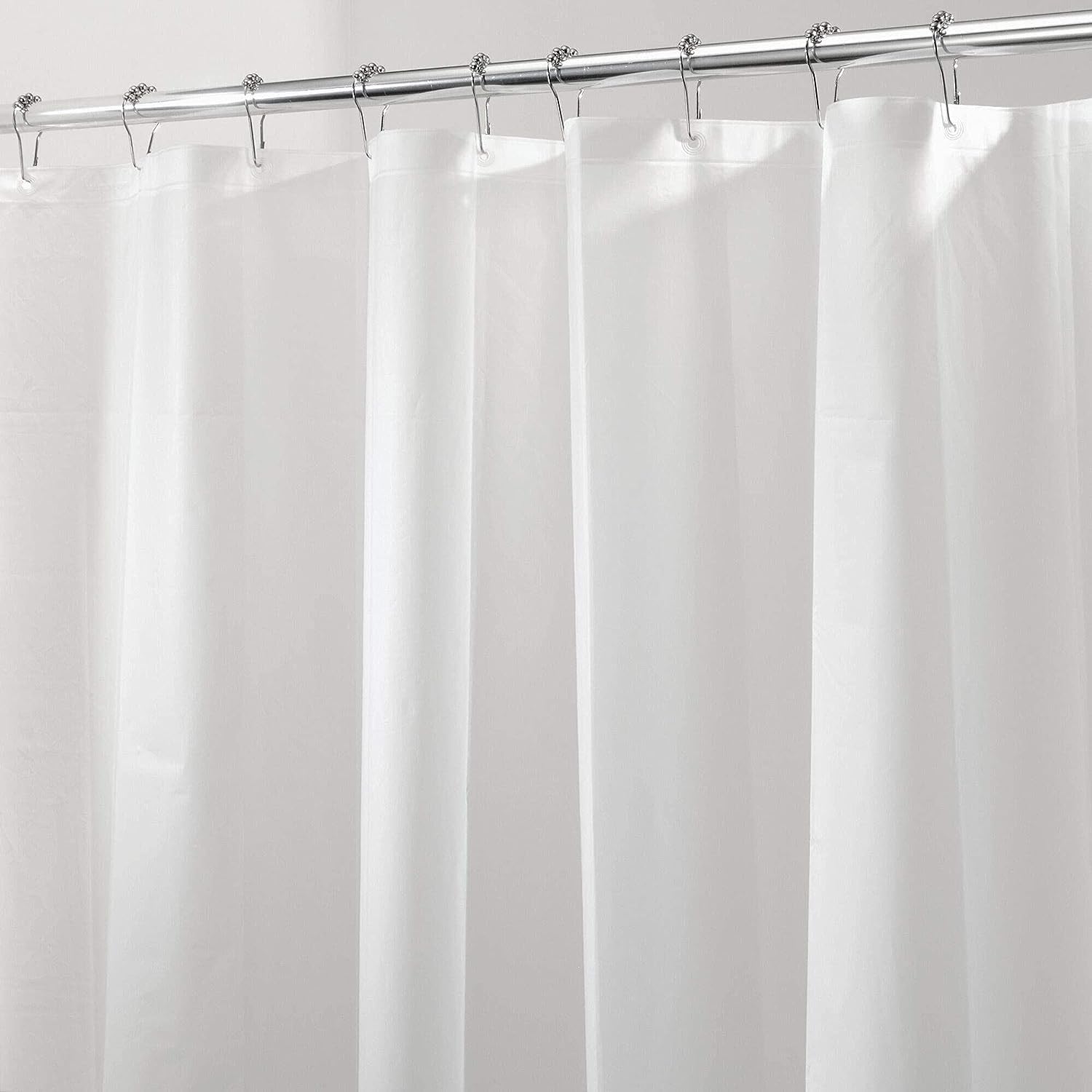 De-Mediocre Clawfoot Tub Shower Curtain 180X60 Inch Frosted Liner All Warp Around Extra Wide 36 Metal Hooks Heavy Duty Vinyl Bat