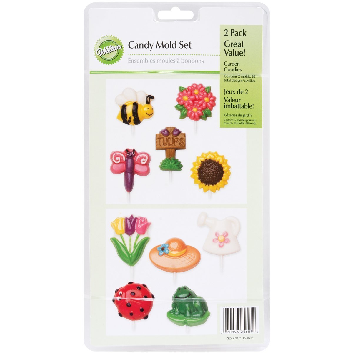 Candy Mold-Bugs & Garden 10 Cavity (10 Designs)
