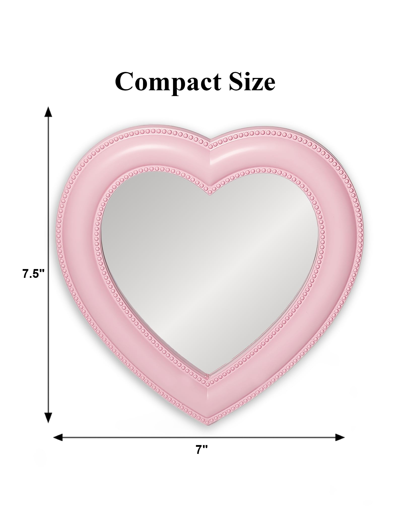 Dizgyuwei Heart Magnetic Locker Mirror For Girls, 6.9X7.3 Real Glass Mirror Magnetic For School Locker, Locker Accessories Makeu