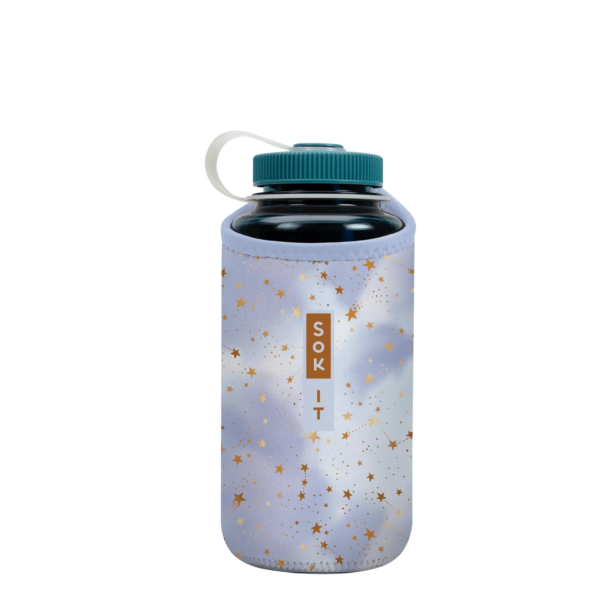 Sok It BotlSok Water Bottle Sleeve Insulated Neoprene Cover (Cosmic Glitter, Fits 32oz Nalgene)