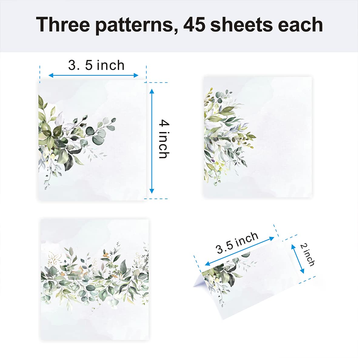 135 Pack Place Cards With Watercolor Pattern Seating Place Cards For Table Setting Table Weddings,Banquets,Dinner Parties,Name C