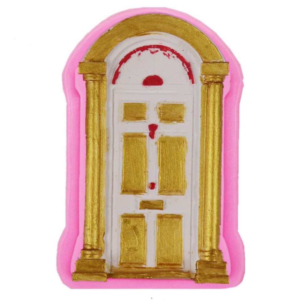 Luckycivia 2 Pack Door Window Silicone Mold, Door Shape Baking Mold For Frame Cakes Border Pattern Fondant Decorating Baking Cho