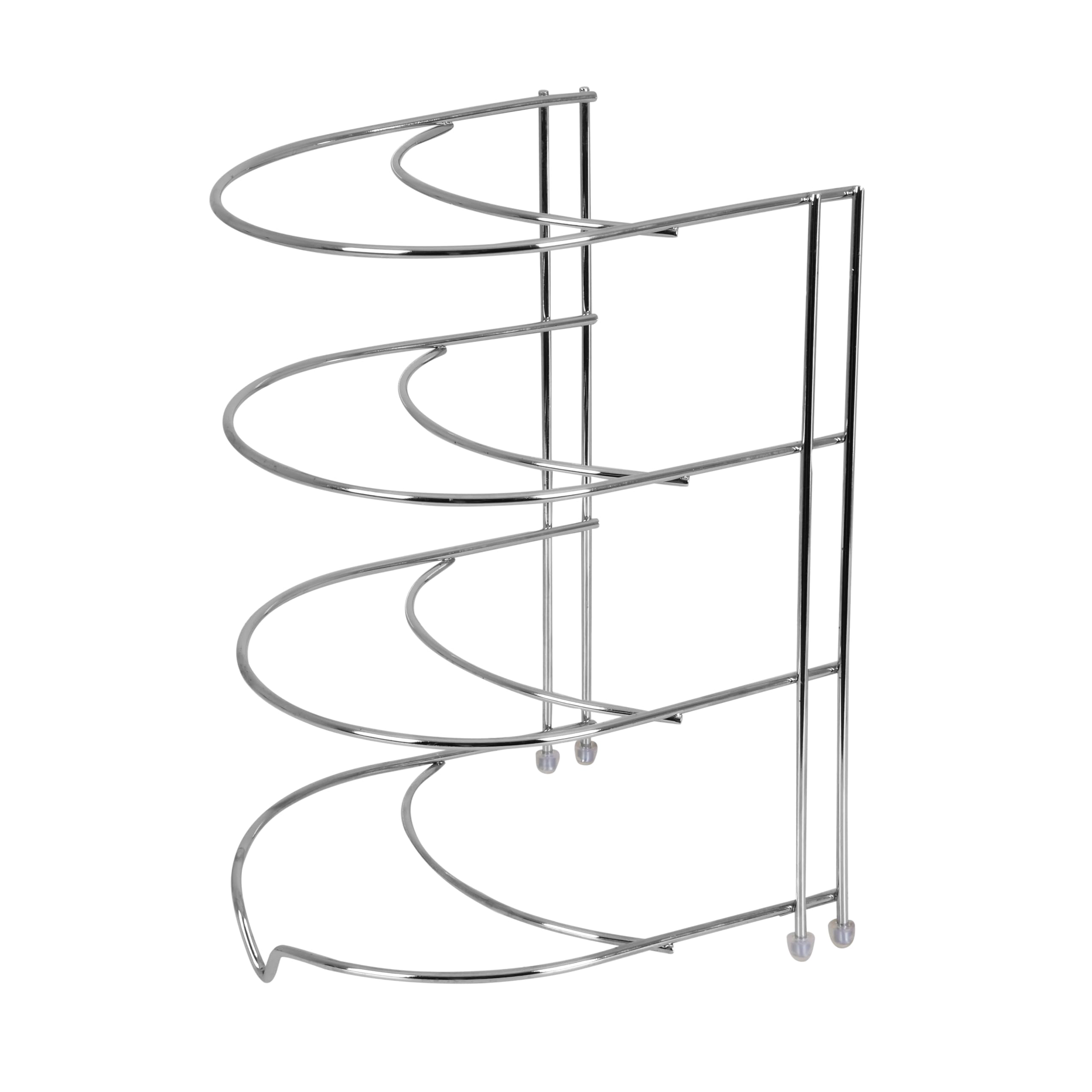 Levon Pan Organizer For Kitchen Cabinet | Heavy Duty Metal Cookware Organizer Rack For Pots, Pans & Lids | Adjustable Pot Lid Ho