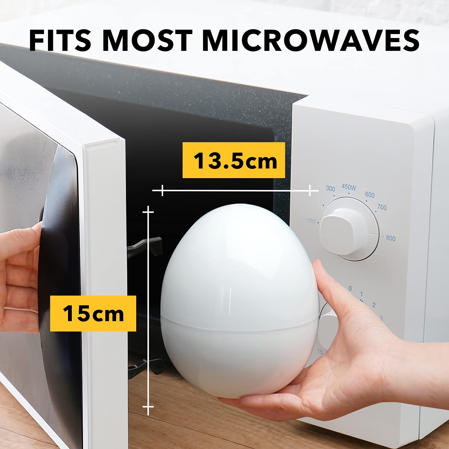 Eggfecto Egg Cooker For Microwave - 4 Egg Capacity Microwave Egg Cooker For Hard Boiled Eggs | Food-Grade Soft, Medium And Hard