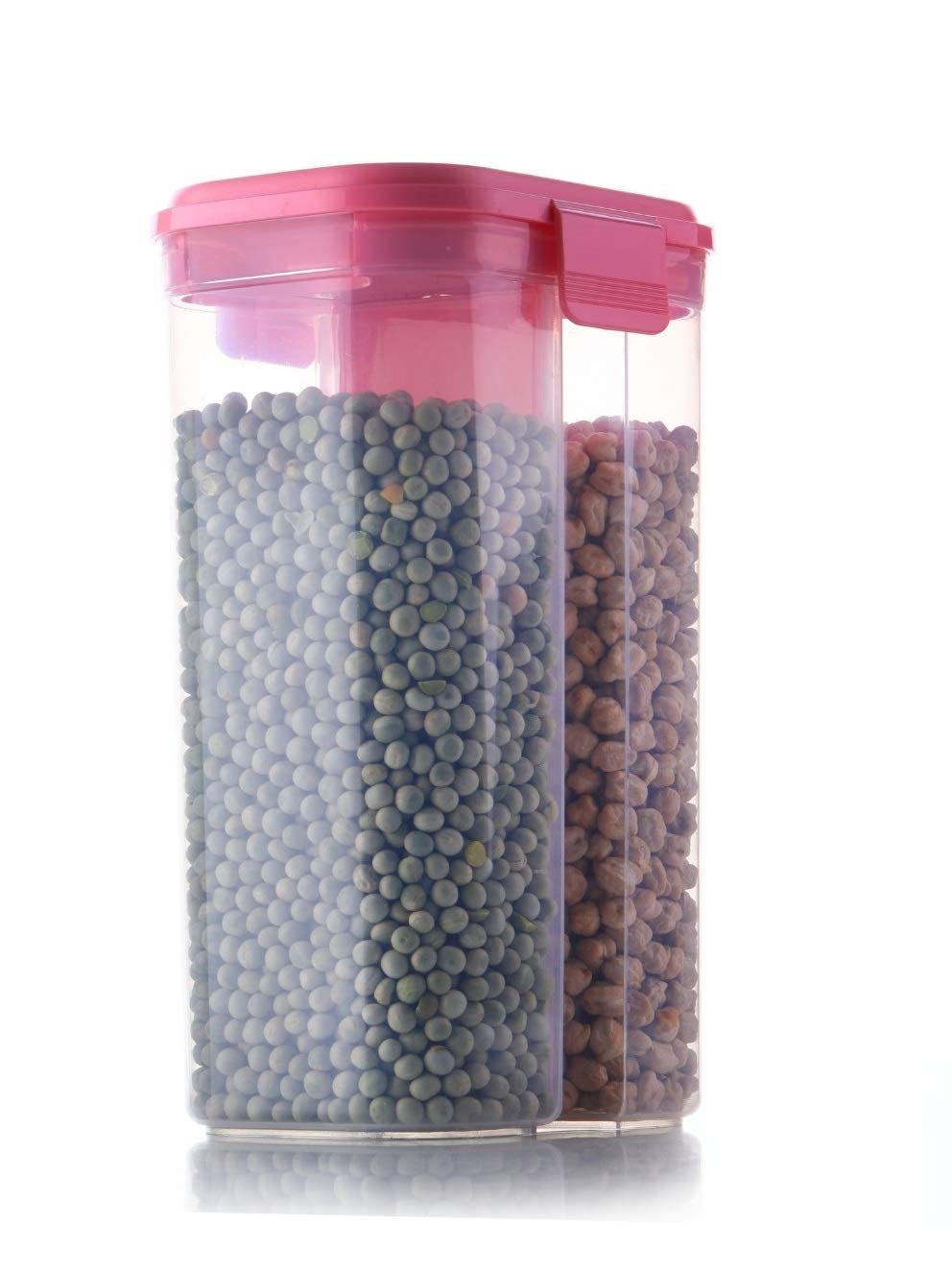 Plastic Sections Air Tight Transparent Food Grain Cereal Storage Container Ltr With Box