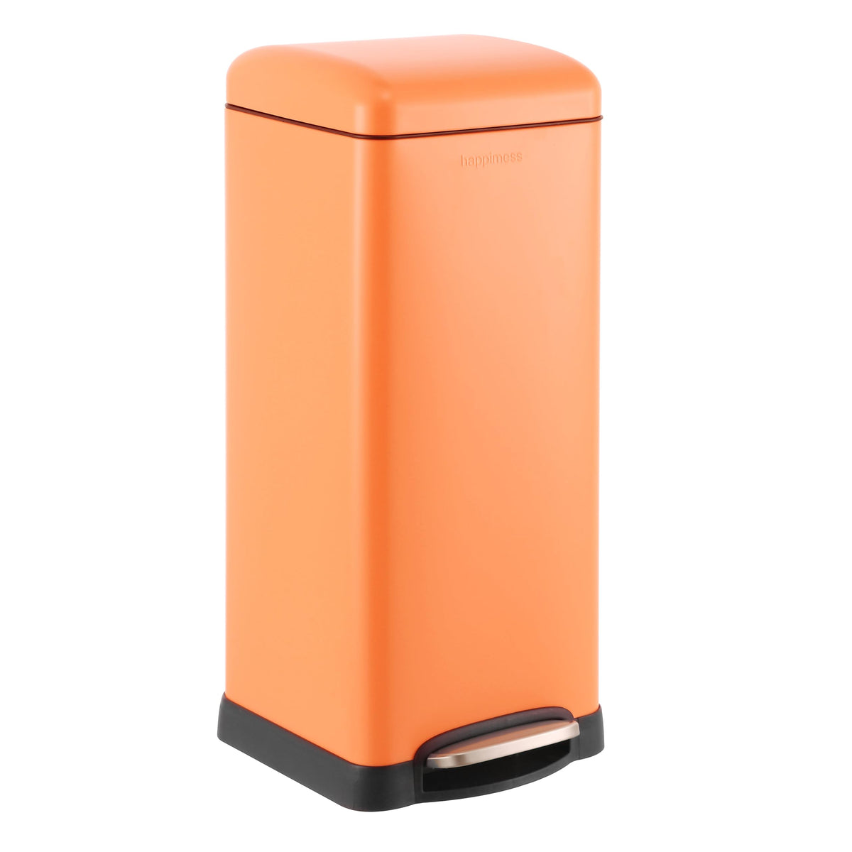 Happimess Hpm1007G Betty Retro 8-Gallon Step-Open Trash Can, Fingerprint Resistant, Modern, Minimalistic For Home, Kitchen, Laun